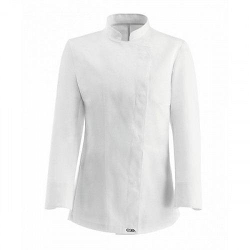 Woman chef jacket with press buttons