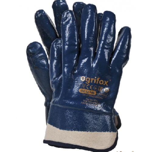 Nitrile-coated protective glove